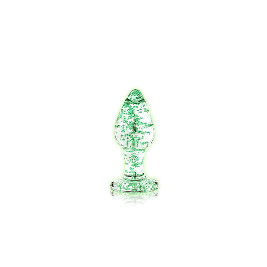Ouch! Glow in the Dark Glazen Butt Plug